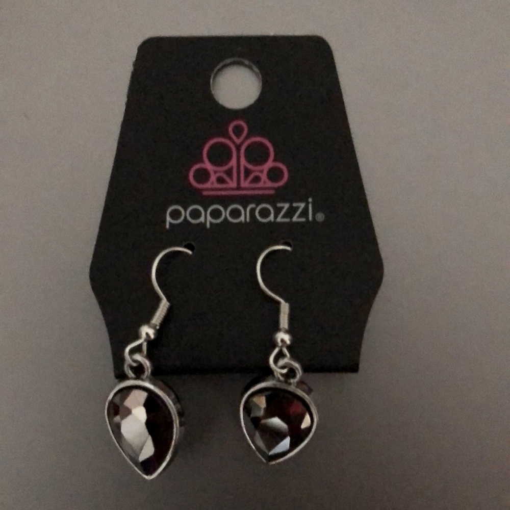 (3 for $12) Gunmetal Silver Teardrop Earrings